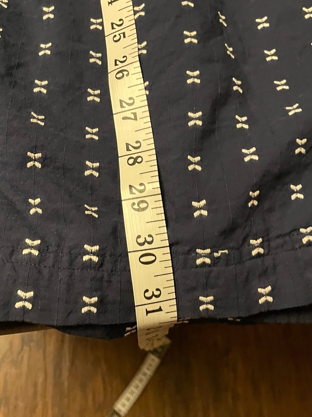Madewell Navy Blue V-Neck Babydoll Dress w Mini White Pattern - Picture 6 of 8